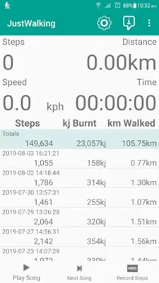 JustWalking android App screenshot 1